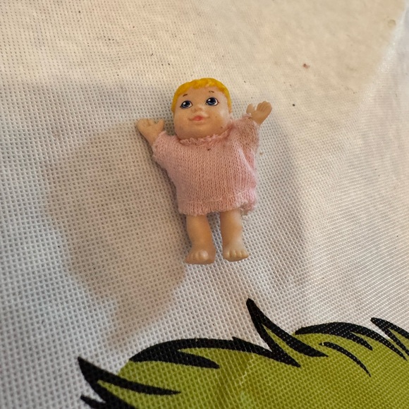 Other - 2010 Jakks Miniature Baby Doll Pink Shirt Blonde Hair